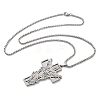 304 Stainless Steel Religion Pendant Necklaces NJEW-Z058-04P-4