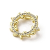 Brass Micro Pave Cubic Zirconia Charms KK-Q070-01C-G-2