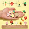 28Pcs 14 Styles Opaque Resin Pendants RESI-CJ0002-54-2