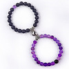 8mm Round Gemstone Beaded Bracelets GW1504-1-1