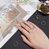 ARRICRAFT 40Pcs 2 Colors Brass Finger Ring Rhinestone Settings KK-AR0002-12-3