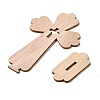 Unfinished Wood Cross Cutouts Ornaments DJEW-H011-01C-2