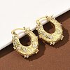 Brass Micro Pave Clear Cubic Zirconia Hoop Earrings EJEW-C181-07G-2