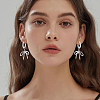 24Pcs 303 Stainless Steel Textured Hoop Earrings for Women EJEW-SC0001-78-4