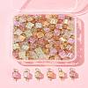 100Pcs Glass Connector Charms PALLOY-FZ00018-8