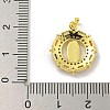 Virgin Mary Theme Rack Plating Brass Micro Pave Cubic Zirconia Pendants KK-C074-70G-02-3