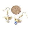 Angel Antique Golden Alloy & Resin Dangle Earrings EJEW-JE05686-10-3