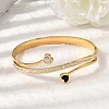 304 Stainless Steel Hinged Bangles for Women BJEW-D408-17G-4