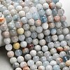 Natural Aquamarine Beads Strands X-G-F591-29B-8mm-1
