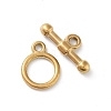 Ion Plating(IP) 304 Stainless Steel Ring Toggle Clasps X1-STAS-A092-09G-G-1