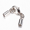 Platinum Plated Brass Cord Ends FIND-PH00792-1