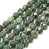 Natural Green Spot Jasper Beads Strands G-I376-A37-01-1