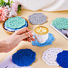 12Pcs 6 Colors Handmade Polyester Cotton Table Mats AJEW-MB0001-08-9