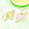 Valentine's Day Heart Brass Micro Pave Clear Cubic Zirconia Hoop Earrings EJEW-Z164-10G-2