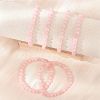 Natural Rose Quartz Bead Stretch Bracelets BJEW-K212-A-045-5