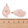 Natural Rose Quartz Carved Pendants G-H357-05G-07-2
