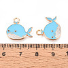 Marine Animals Alloy Enamel Pendants X-ENAM-T022-34B-3