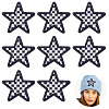 8Pcs Star with Lattice Computerized Embroidery Polyester Iron on/Sew on Patches PATC-TA0001-49C-2