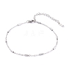 304 Stainless Steel Cable Chains Anklets AJEW-AN00392-01-1