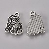 Tibetan Style Pendant Cabochon Enamel Settings TIBEP-GC105-AS-NR-1
