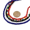3Pcs 3 Styles Bohemian Glass Seed Beaded Multi-strand Necklaces for Women NJEW-JN05354-5