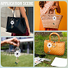 Leather and Alloy Keychain HJEW-WH20022-04B-01-4