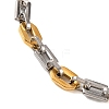 304 Stainless Steel Link Chain Bracelets BJEW-B078-139GP-2