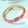 304 Stainless Steel Enamel Hinged Bangles BJEW-D408-44G-5