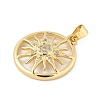 Brass Micro Pave Cubic Zirconia Pendants KK-Z111-01G-2