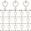 120Pcs Tibetan Style Alloy Toggle Clasps FIND-SP0001-58-1