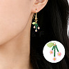 10Pcs Glass Seed Beaded Flower Pendants PALLOY-SZ00069-7