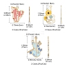 12Pcs 6 Styles Alloy Enamel Pendants ENAM-FS0002-58-4