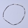 Natural Rutilated Quartz Beaded Necklaces NJEW-K114-A-A05-1