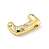 Brass Micro Pave Clear Cubic Zirconia Pendants KK-E093-04G-J-2