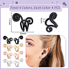 8 Pairs 4 Colors Alloy Cuff Earrings EJEW-UN0003-15-3