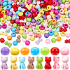 140G 2 Styles Opaque Acrylic Beads SACR-SC0001-61-1