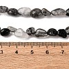 Natural Black Rutilated Quartz Beads Strands G-R445-6x8-18-3