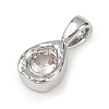 Brass Pave Clear Cubic Zirconia Pendants KK-L238-24P-2