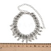 Bohemian Flower Tassel Alloy Anklets for Women AJEW-B107-02-3