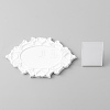 Oval Gesso Earring Display Plate EDIS-WH0016-045-2
