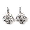 Brass Micro Pave Cubic Zirconia Peg Bails KK-A279-10P-1