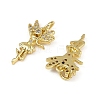 Brass Micro Pave Cubic Zirconia Pendants KK-I358-029G-2