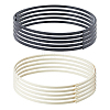 10Pcs 2 Colors ABS Plastic Edge Elastic Band AJEW-FH0005-02-1