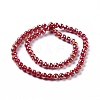 Electroplate Glass Beads Strands GLAA-E036-14B-3