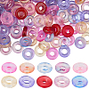 100Pcs 10 Colors Transparent Spray Painted Glass European Beads GLAA-SC0002-98-1