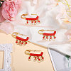 4Pcs Chinese Brass Safety Pins Findings JEWB-CA0001-71-5