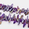 Natural Electroplated Quartz Crystal Beads Strands G-F206-03-1