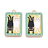 Tarot Card Theme Alloy Enamel Pendants ENAM-T020-51C-02-1