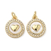 Brass Micro Pave Cubic Zirconia Pendants KK-A282-01G-02-1