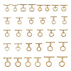 Kissitty 32Pcs 16 Styles Rack Plating Brass Toggle Clasps KK-KS0001-25-13